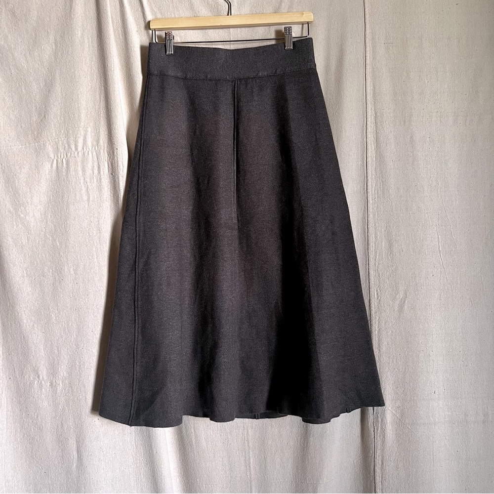 Gray Knit Skirt